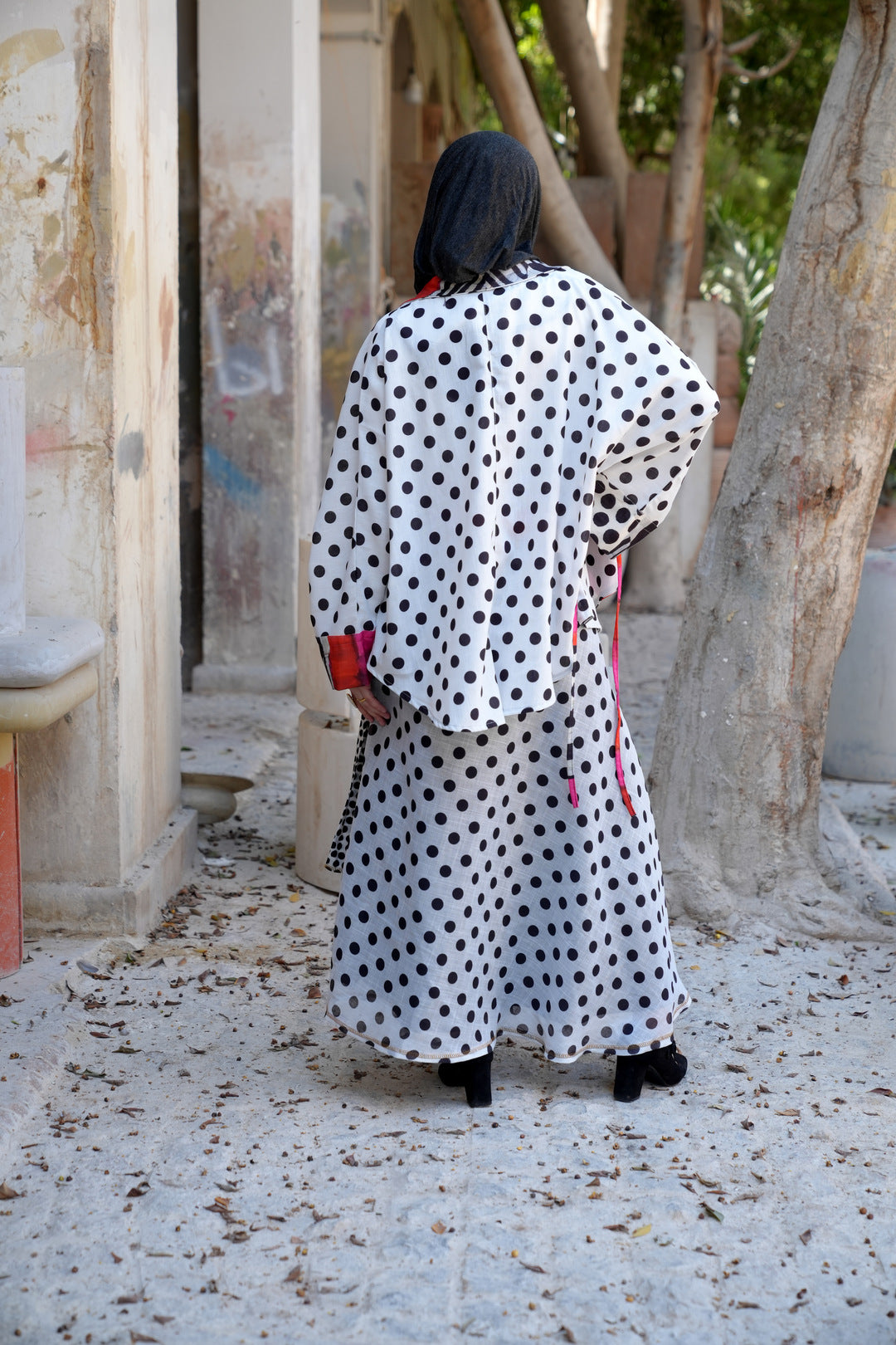 Crimson Rhythm short kimono
