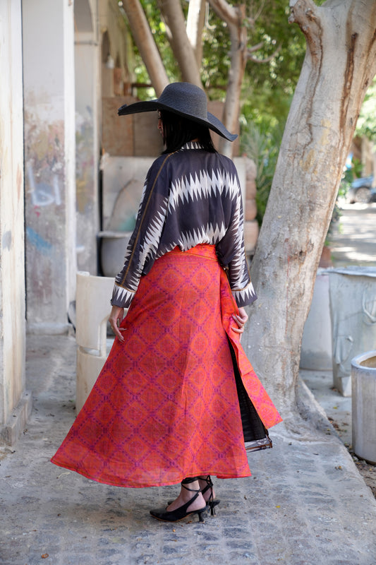 red coral clay skirt