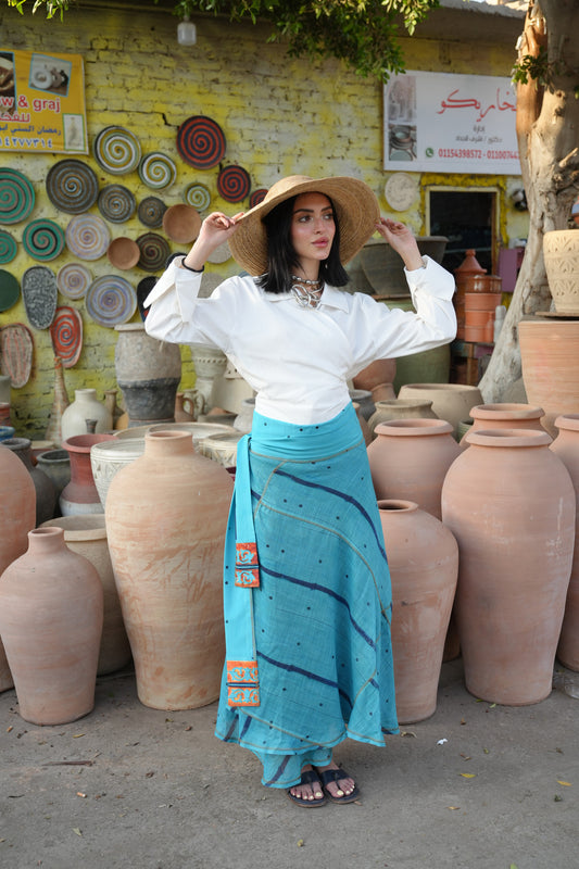 Turquoise Mosaic Skirt