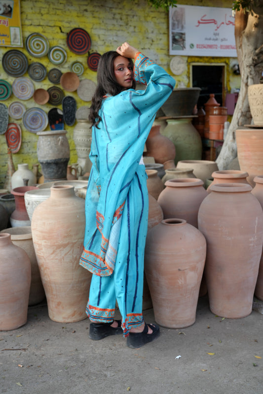 Turquoise Mirage pants