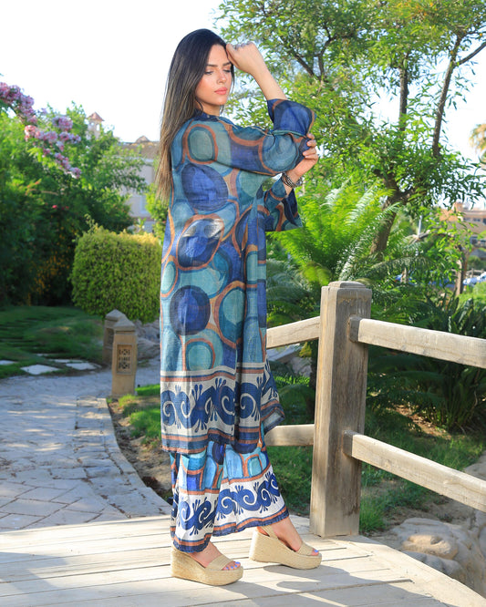 The Blue Bubble kimono