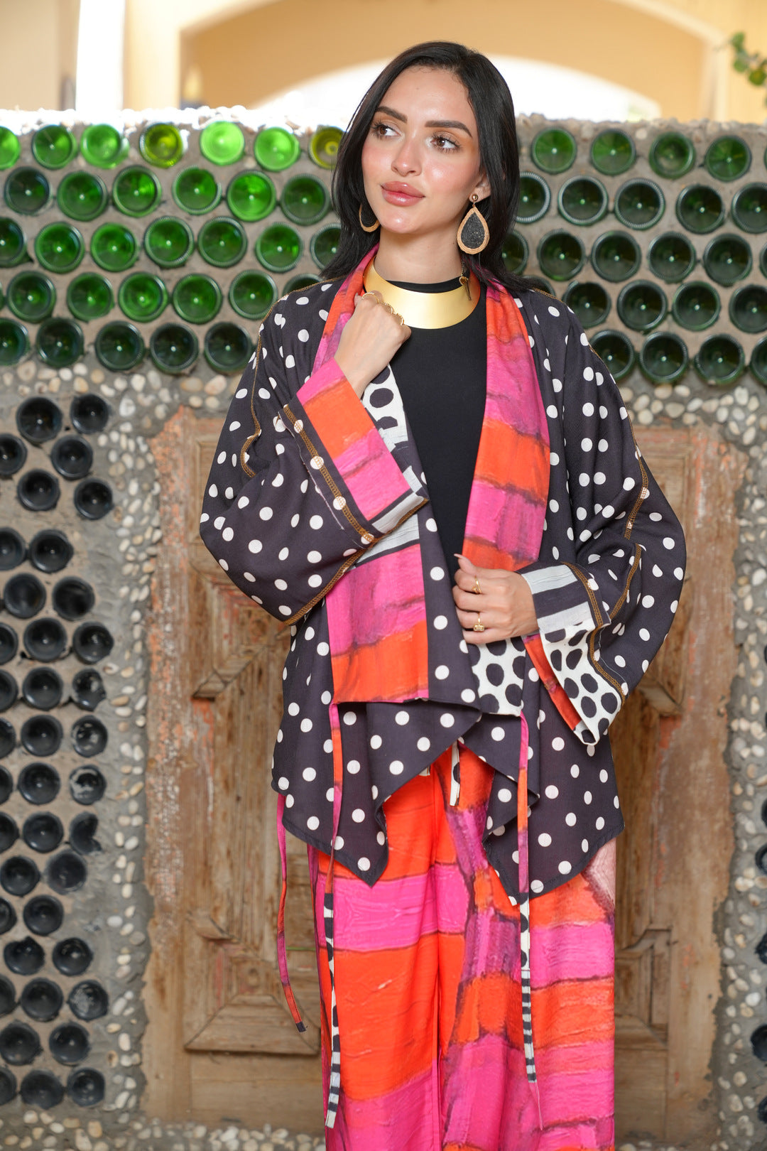 sunset Rhythm short kimono