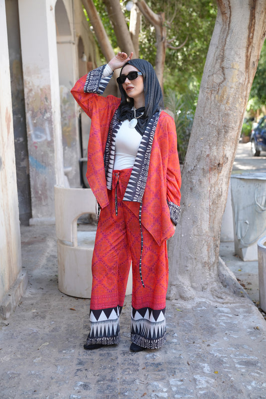 red Coral clay pants