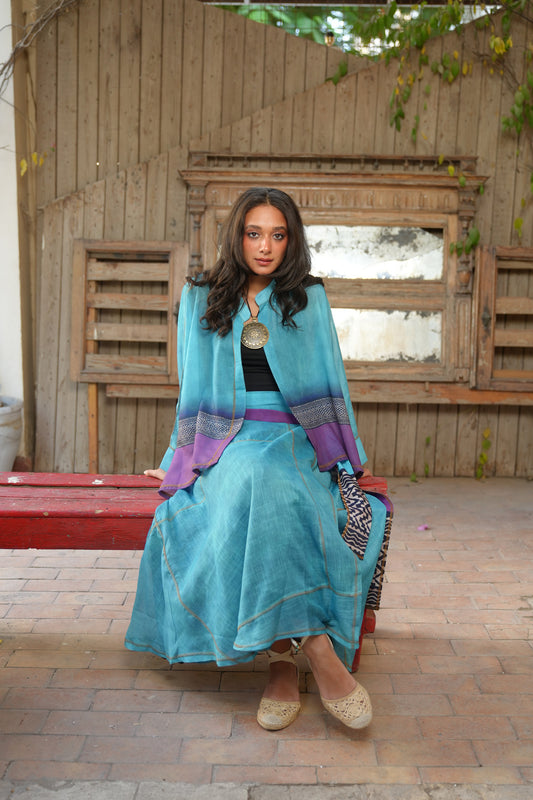 Indigo Palm skirt