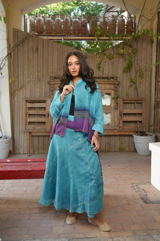 Indigo Palm skirt