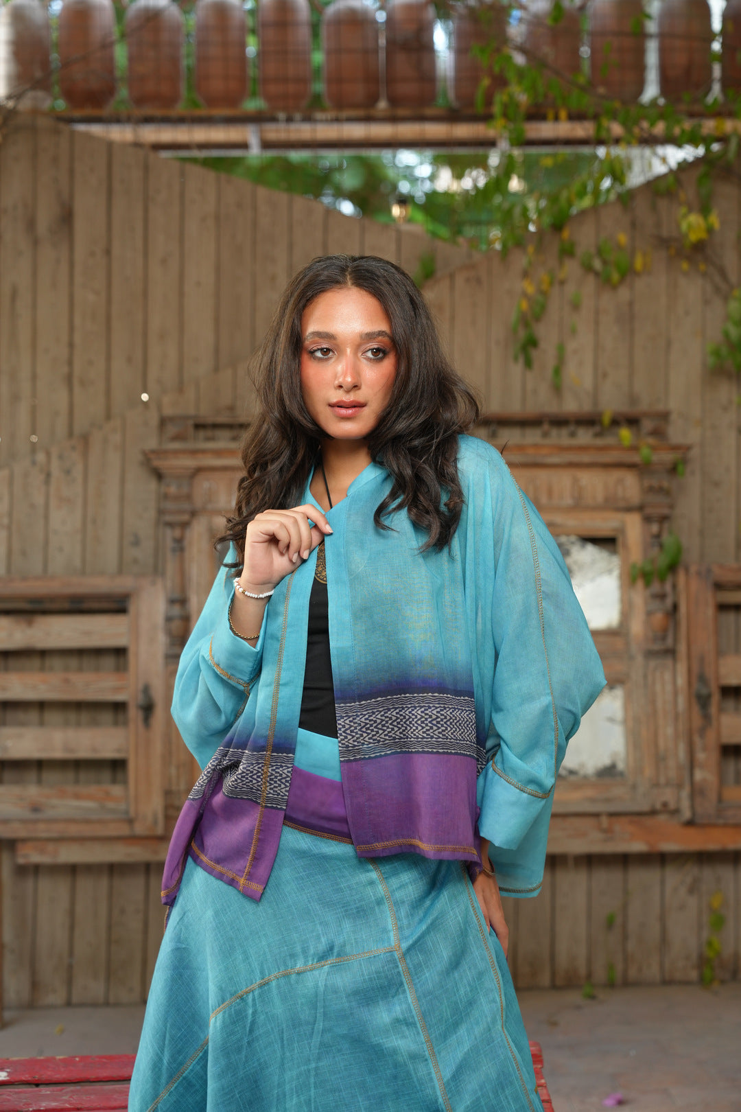Indigo Palm skirt