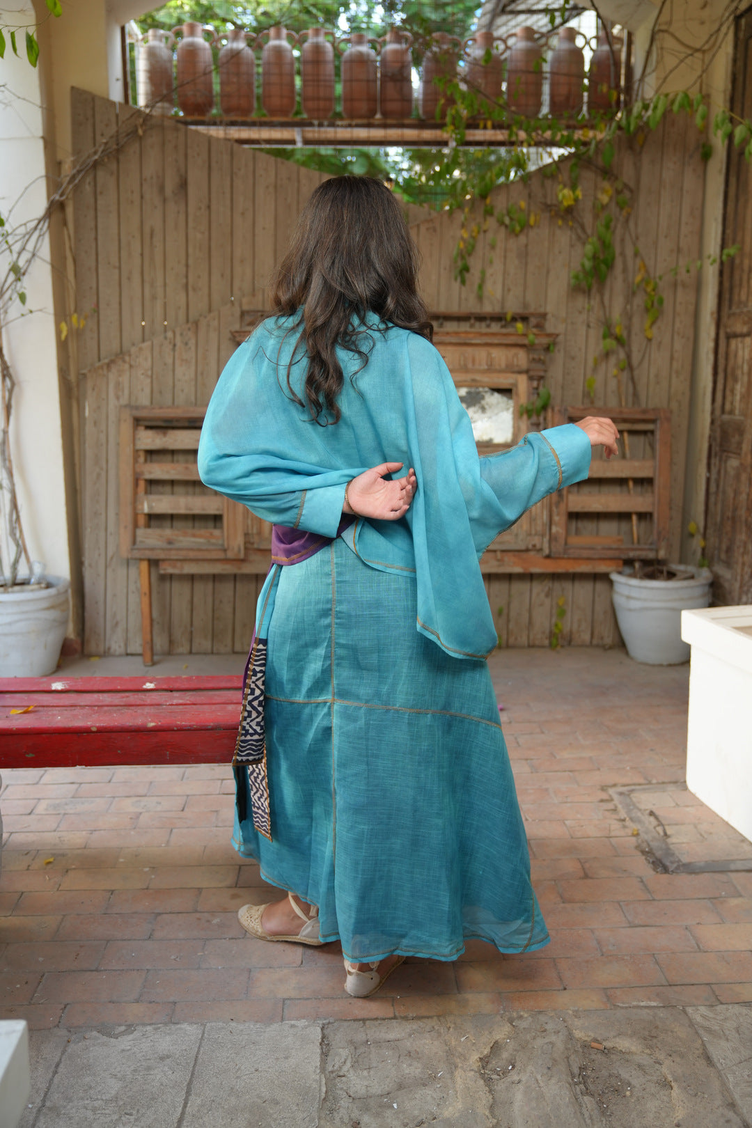 Indigo Palm skirt